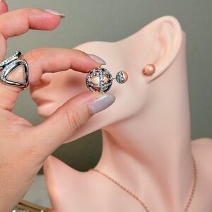 Elegant Peach Stud Earrings